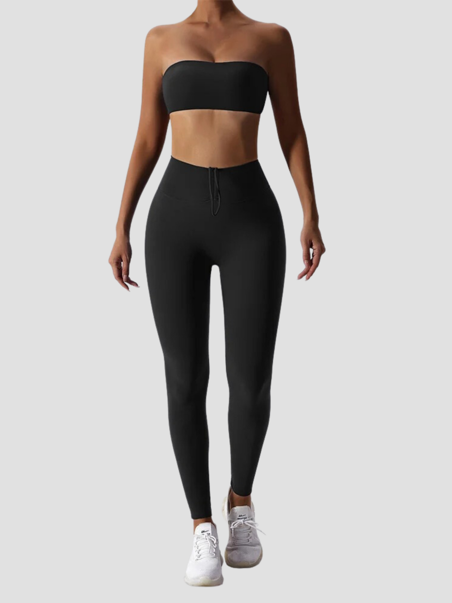 Conjunto de top y leggings de fitness sin costuras - Top sin tirantes Venecia Slim