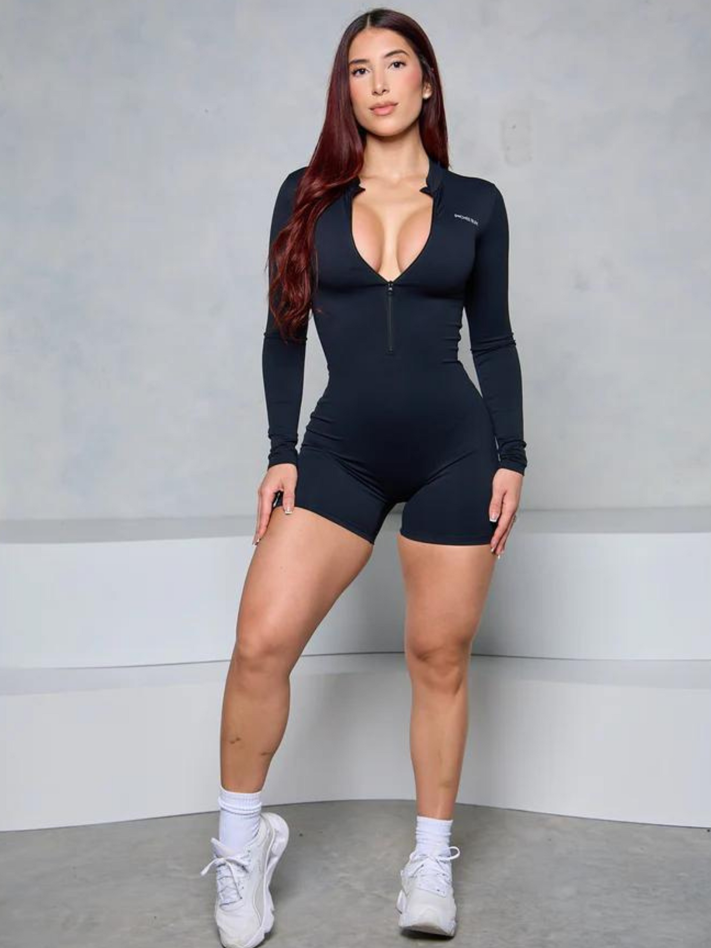 Mono de manga larga con cremallera Waffle Trainer