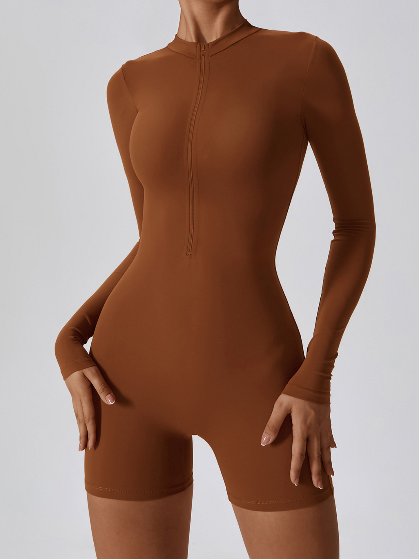 Mono de manga larga con cremallera Waffle Trainer