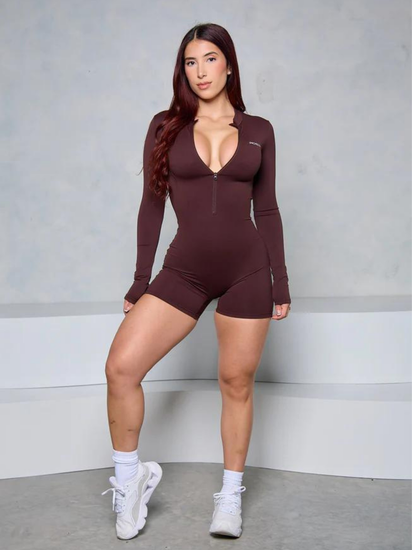 Mono de manga larga con cremallera Waffle Trainer