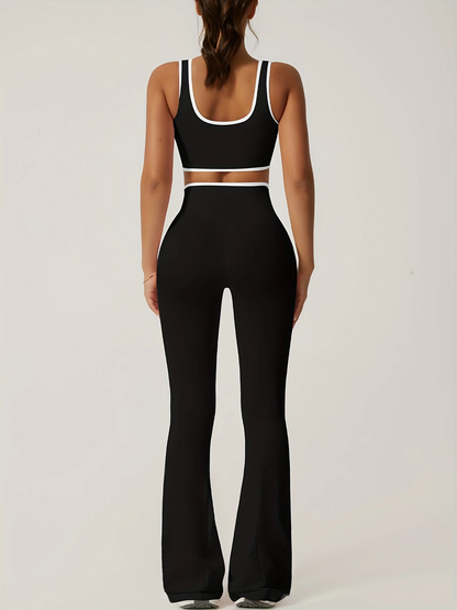 Conjunto deportivo Top y pantalón acampanado Maísa