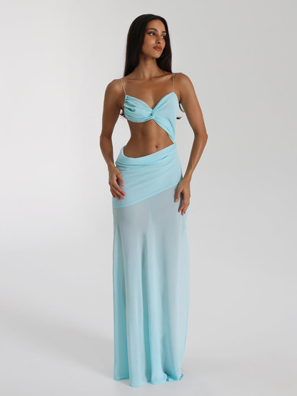 Vestido largo con tirantes Venecia moda