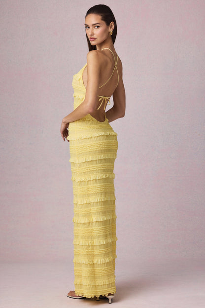 Vestido largo con espalda abierta Venecia moda