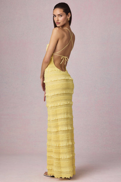 Vestido largo con espalda abierta Venecia moda