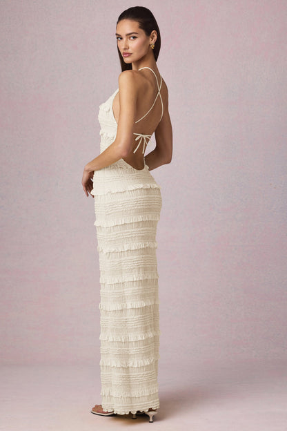 Vestido largo con espalda abierta Venecia moda