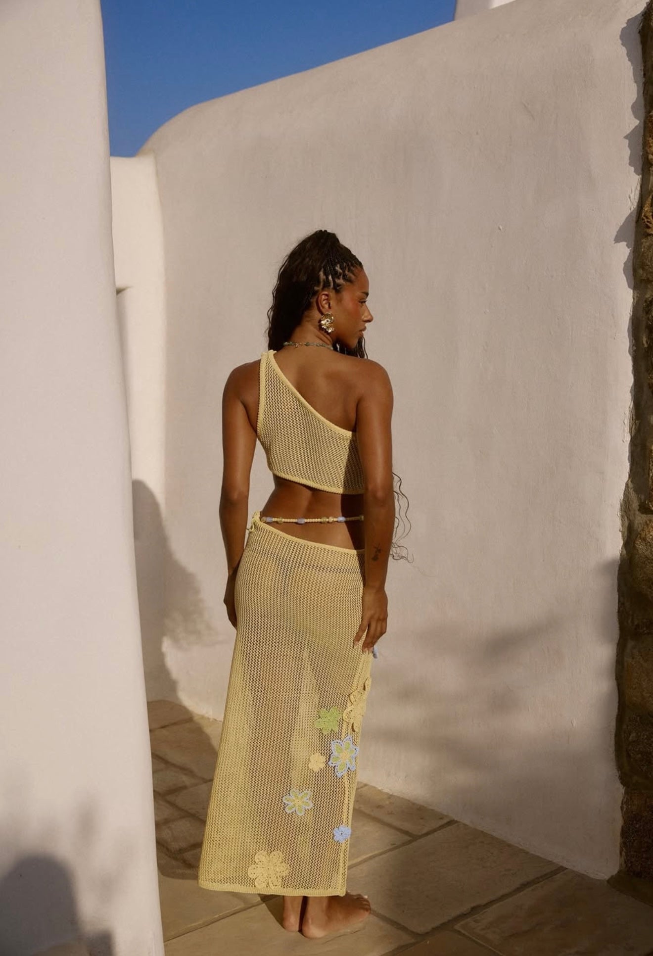 Conjunto de playa con top y falda larga Venecia