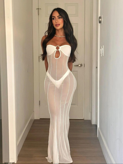 Vestido Salida de Playa en Tul Venecia Moda Montana – OÁSIS