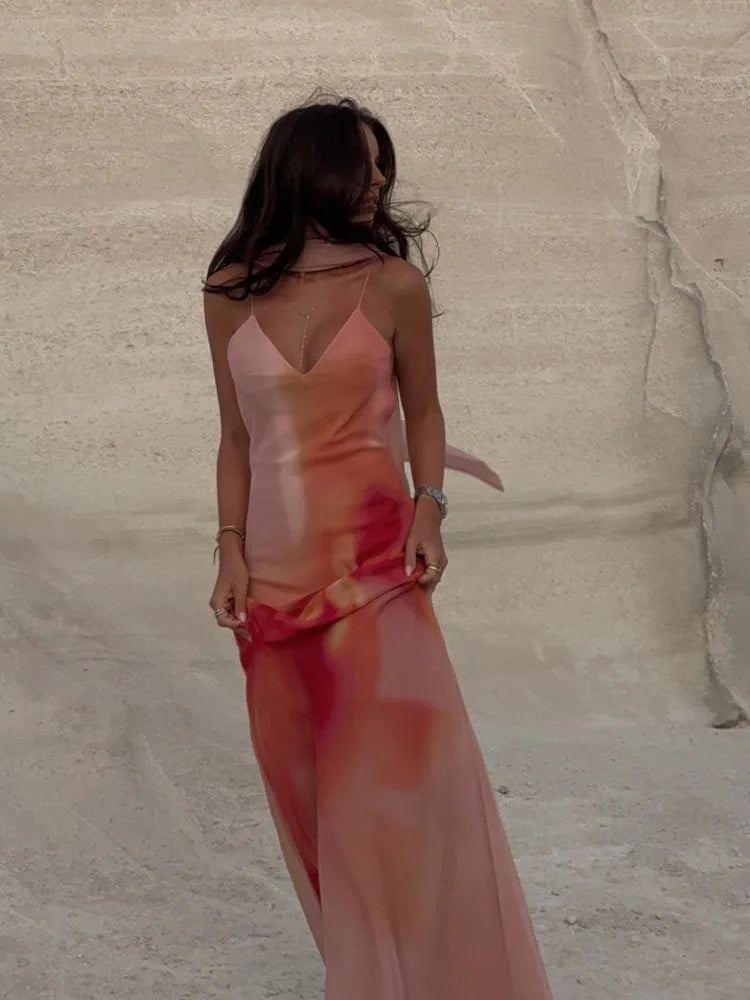 Vestido largo con escote en el busto Moana