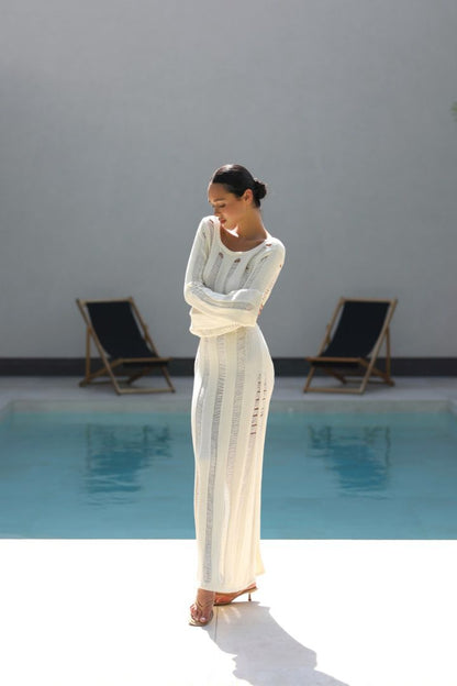 Vestido Largo de Tricot Venecia Moda