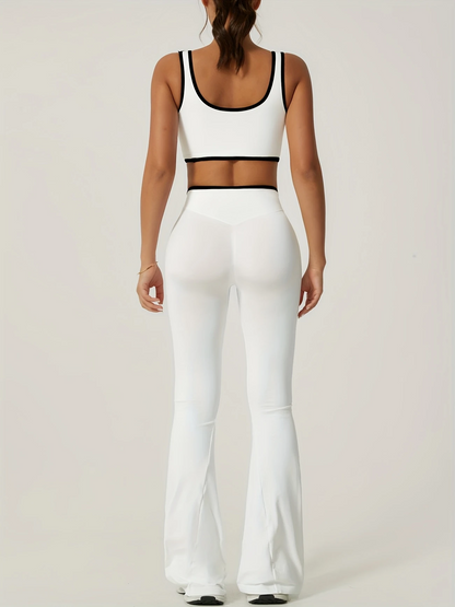 Conjunto deportivo Top y pantalón acampanado Maísa