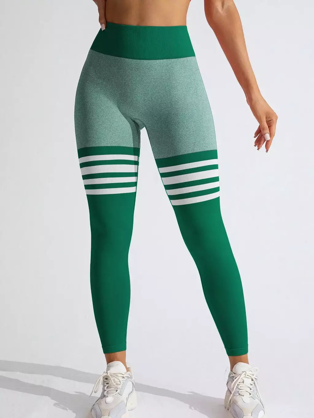 Legging a Rayas con Cintura en V y Efecto Push Up Venecia Power Buum – FITNESS 💪