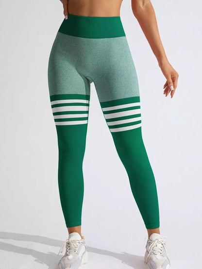 Legging a Rayas con Cintura en V y Efecto Push Up Venecia Power Buum – FITNESS 💪
